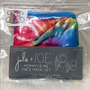 Julie + JOE Mommy & Me Washable Tie Dye Face Mask 2 PC Set NWT